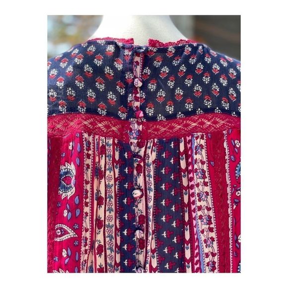 Anthro Maeve Gretchen Boho Tunic Balloon Sleeve - Picture 10 of 12